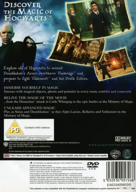 Harry Potter and the Order of the Phoenix box cover back